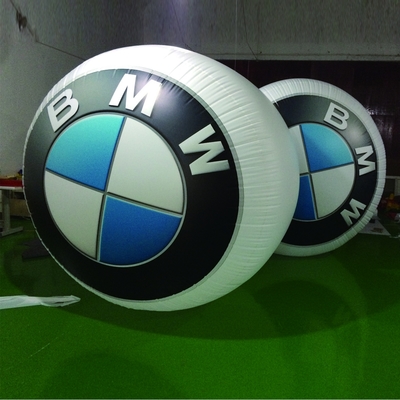 뜨거운 판매 거대 PVC 풍선 헬륨 로고와 LED 빛과 함께 PVC 흰색