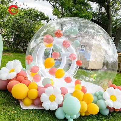 CE 승인 블로어 공기 펌프 투명한 PVC 물질 아이들이 거품 풍선 집을 재생