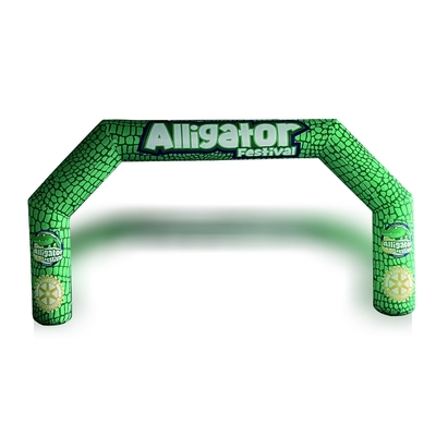 야외에서 실행 핑버 케이크 캔디 무지개 연필 펄어 이벤트 입구 Led 가벼운 물 스프링커와 함께 inflatable 광고 아치