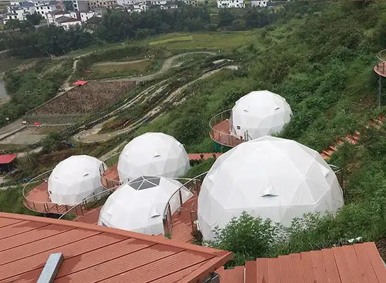 럭셔리 이글루 글램핑 리조트 지오데식 돔 텐트