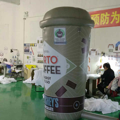 프로모션 커스터마이즈된 거대 이벤트 OEM 캐릭터 붓는 커피 컵 광고 풍선