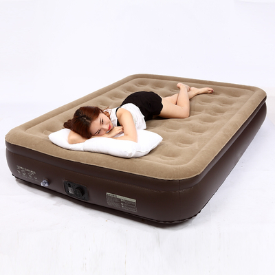 뜨거운 판매 Blow Up Air Bed 부드러운 플러시 플럭링 매트리스 내구성 자동 전기 팽창 공기 매트리스