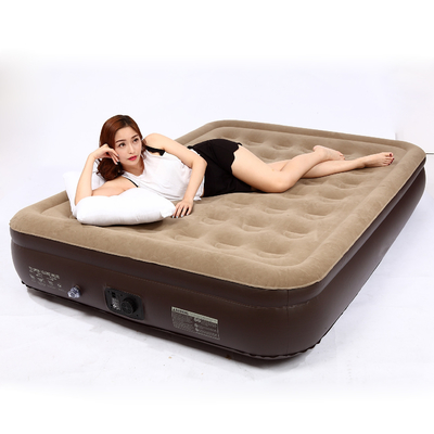 뜨거운 판매 Blow Up Air Bed 부드러운 플러시 플럭링 매트리스 내구성 자동 전기 팽창 공기 매트리스